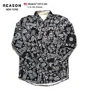 【送料無料】b系 ヒップホップ ストリート系 ファッション メンズ レディース 長袖シャツ 【RF15-058】≪UP TOWN PAISELY≫ リーズン REASON 長袖 ペイズリーシャツ L XL 2XL 大きいサイズ 黒 正規品 02P03Dec16【楽ギフ_包装】