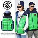 春アウター b系 ヒップホップ ストリート系 ファッション 服 メンズ レディース 【R1014X01】≪EAST MAN HOODED VEST≫ ロカウェア ROCAWEAR 中綿 ダウンベスト M L XL 2XL 3XL 大きいサイズ 黒緑 正規品 02P03Dec16【楽ギフ_包装】