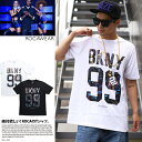 b系 ヒップホップ ストリート系 ファッション メンズ レディース Tシャツ 【RW162T02】≪BKNY TEE≫ ロカウェア ROCAWEAR 半袖 ブランド ナンバー 99 ブルックリン NY ニューヨーク 星条旗 総柄 L XL 2XL 3XL 大きいサイズ 正規品 02P03Dec16【楽ギフ_包装】