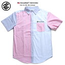 【送料無料】ロカウェア ROCAWEAR 半袖シャツ 【RW181W03】メンズ かっこいい パステルカラー トリコロール 切替 シンプル 水色ピンク ビッグシルエット ラッパー Jay-Z XL 2L LL 2XL 3L XXL 3XL 4L XXXL 大きいサイズ b系 ヒップホップ 正規品【楽ギフ_包装】