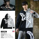 【送料無料】b系 ヒップホップ ストリート系 ファッション メンズ レディース パーカー 【RW173K12】 ロカウェア ROCAWEAR フード ビッグシルエット ZIPUP Rロゴ ペンキペイント 切替 USAモデル XL 2L LL 2XL 3L XXL 3XL 4L XXXL 大きいサイズ 正規品 【楽ギフ_包装】