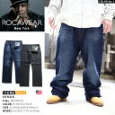 b系 ヒップホップ ストリート系 ファッション 服 メンズ レディース ジーンズ デニム ロングパンツ バギーフィット 【R00J9914A】 ロカウェア ROCAWEAR ジーパン Gパン ワーク 太め 極太 シンプル 刺繍 長ズボン インディゴ ニューヨーク USAモデル 正規品 【楽ギフ_包装】