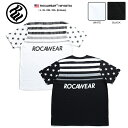 【送料無料】ロカウェア ROCAWEAR Tシャツ 半袖 【RW182T04】 かっこいい ブルックリン BROOKLYN 総柄 グラデーション 星条旗 黒白 ラッパー Jay-Z ジェイジー L XL 2L LL 2XL 3L XXL 3XL 4L XXXL b系 ヒップホップ ストリート系 服 メンズ 大きいサイズ【楽ギフ_包装】