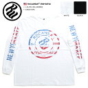 【送料無料】 ロカウェア ROCAWEAR ロンT 【RW183T02】 メンズ Tシャツ 長袖 袖プリント 星条旗 アメリカ国旗柄 ブルックリン ナンバー 99PROBLEMS 白黒 L XL 2L LL 2XL 3L XXL 3XL 4L XXXL 大きいサイズ b系 ヒップホップ ストリート系 ファッション ギフト