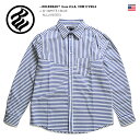 ロカウェア ROCAWEAR 長袖シャツ 【RW173W24】 メンズ レディース かっこいい おしゃれ 白青 ストライプ 切替 刺繍 ラッパー Jay-Z ジェイジー アメカジ ニューヨーク M L 大きいサイズ b系 ヒップホップ ストリート系 ファッション ブランド 服 正規品【楽ギフ_包装】