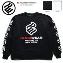 ロカウェア ROCAWEAR スウェット トレーナー 長袖 メンズ レディース 春秋冬用 黒 白 L XL 2L LL 2XL 3L XXL 3XL 4L XXXL 大きいサイズ b系 ヒップホップ ストリート系 ファッション ブランド 服 かっこいい おしゃれ 裏起毛 袖プリント ロゴ ビッグシルエット RW183K13