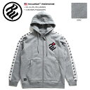 【送料無料】 ロカウェア ROCAWEAR フードパーカー 【RWZH005GM】 メンズ ZIPUP ジップアップ スウェット 裏起毛 かっこいい 袖ライン 切替 グレー 刺繍 XL 2L LL 2XL 3L XXL 3XL 4L XXXL 大きいサイズ b系 ヒップホップ ストリート系 ファッション ブランド ギフト