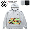 ロカウェア ROCAWEAR フードパーカー スウェット 長袖 メンズ レディース グレー 黒 L XL 2L LL 2XL 3L XXL 3XL 4L XXXL 大きいサイズ b系 ヒップホップ ストリート系 ファッション ブランド 服 かっこいい 裏起毛 刺繍 迷彩柄 カラー 切替 刺繍 ビッグシルエット RW183K15