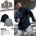 b系 ヒップホップ ストリート系 ファッション メンズ レディース 長袖シャツ 【11511350】 サウスポール SOUTH POLE 長袖 無地 ストライプ チェック シャツ 刺繍 ビッグシルエット スケート アメカジ ビッグシャツ XL 2L LL 2XL 3L XXL 大きいサイズ 正規品 【楽ギフ_包装】