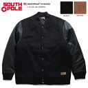 サウスポール SOUTH POLE スタジャン ジャケット アウター 長袖 メンズ レディース 黒 茶色 L XL 2L LL 2XL 3L XXL 3XL 4L XXXL 大きいサイズ b系 ヒップホップ ストリート系 ファッション ブランド 服 かっこいい レザー メルトン 切替 英字 刺繍 ビッグシルエット 11631553