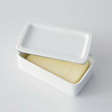 KitchenTool　磁器製バターケース 【代引不可】 [01]清潔な磁器とシリコーン素材の組み合わせ