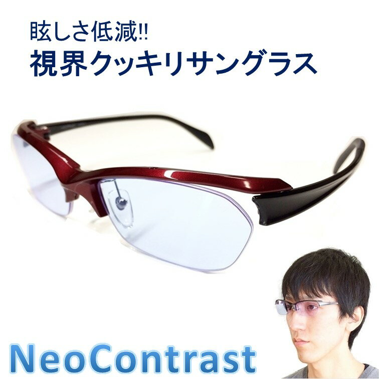 【税込・送料無料】 メンズ レディース ネオコントラスト 眩しさ 改善 まぶしさ 緩和 加齢 ライト 眩しい まぶしい 軽減 眼病予防 加齢黄斑変性症 白内障 予防 アイケア 用 紫外線 対策 uvケア 術後 白内障予防 おすすめ 色 が 薄い サングラス uvカット 鯖江