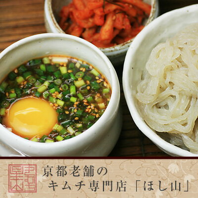 【送料込み！】冷やしキムチつけ麺【キムチ 卵かけ 醤油 お取り寄せ ネギキムチ 韓国】