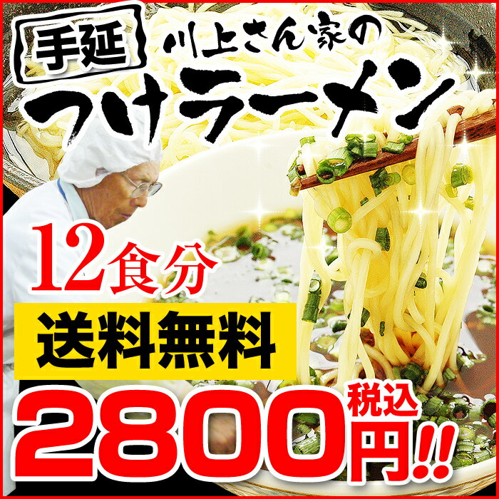 【送料無料2,800円!】島原名産 手延べ つけラーメン!テレビ取材殺到の有名島原そーめん製麺所の手延べラーメンを選び抜いた麺つゆで食べる！つけ麺よりラーソーメン 今だけ辛子高菜おまけ!(12食) ギフトにぴったり【2sp_120810_green】