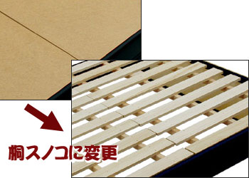 セット商品ベッドフレーム用/床板→桐スノコへ変更オプション湿気対策に！