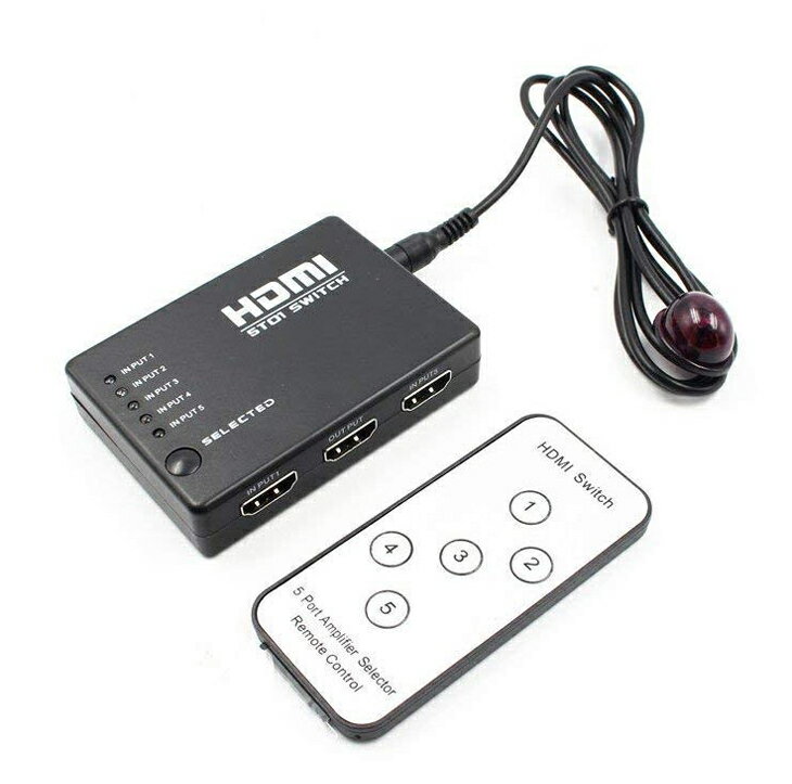 HDMI切替器 5入力 1出力 HDMI セレクター 1080P対応 HDMI5IN1