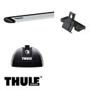 THULE/スーリー メルセデス・ベンツ Cクラス ワゴン W205 ダイレクトルーフレール付 '14〜 205# キャリア 車種別セット/753+961+4055