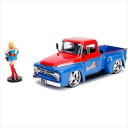 ミニカー 1/24 JadaTOYS☆1956 フォードF100 &スーパーガール フィギュア付!赤/青色 DC Comics Bombshells 【予約商品】