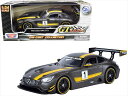 ミニカー■MOTORMAX■1/24 メルセデスベンツ AMG GT3 #1 ガンメタ色 【予約商品】