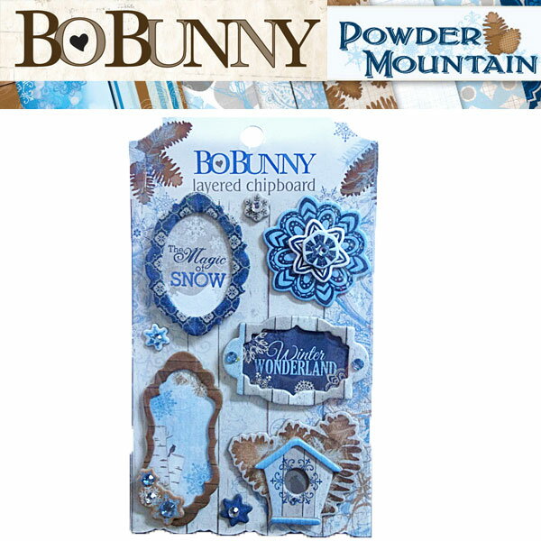 レイヤードチップボード Bo Bunny　Powder Mountain Layered …...:houjou-kyouzai:10016637
