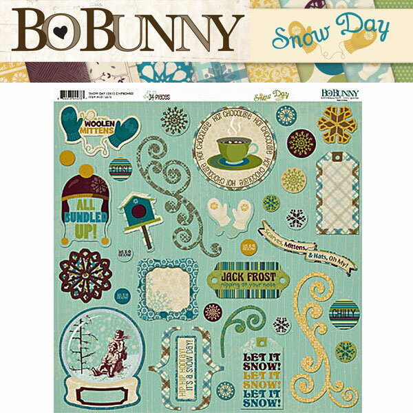 チップボード Bo Bunny　Snow Day　Chipboard　12インチ　1371…...:houjou-kyouzai:10016699