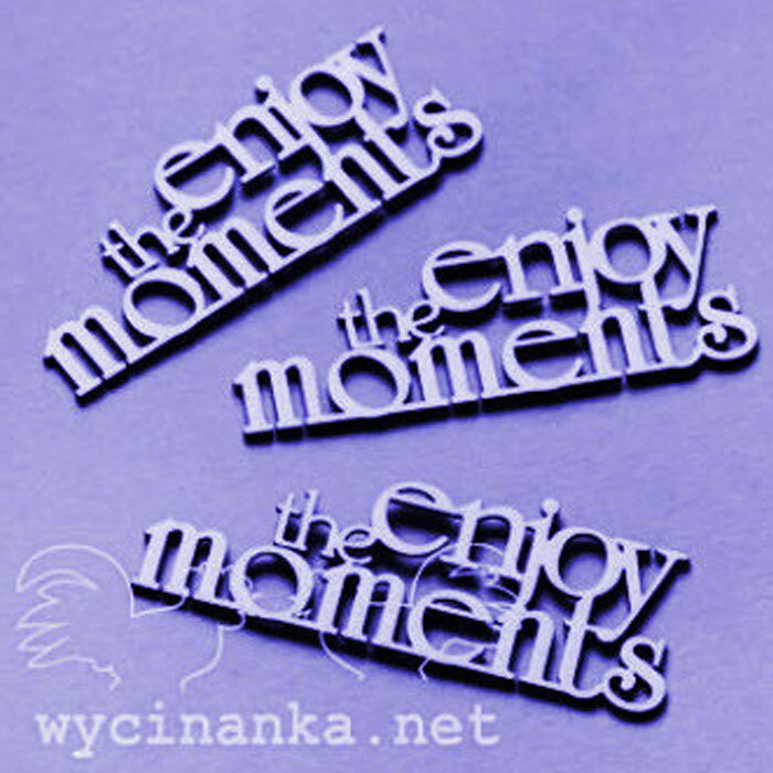 【Wycinanka】enjoy the moments　26mmx68mm　チップボード…...:houjou-kyouzai:10029364