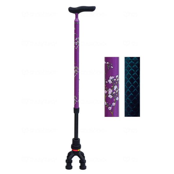 四点可動式ぴったりくん　島製作所 [介護 歩行 補助 杖 ステッキ a-w] ※代金引換不可※沖縄、離島への配送不可