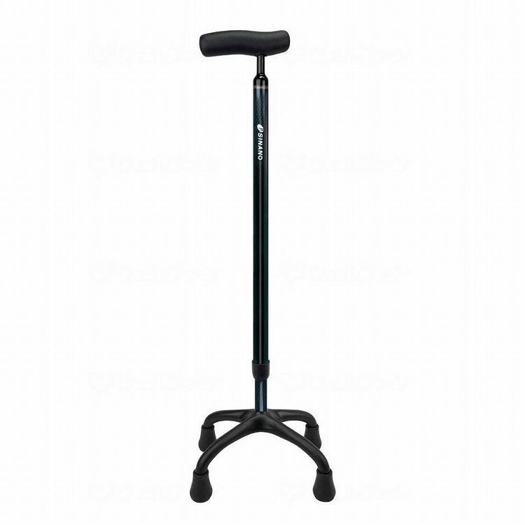 SOFT-G カーボン4点杖　シナノ [SHINANO 杖 ステッキ 転倒防止 歩行 補助 a-w] ※代金引換不可※沖縄、離島への配送不可