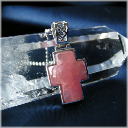 天然石|ﾊﾟﾜｰｽﾄｰﾝｱﾙｾﾞﾝﾁﾝ産♪高品質(AAA)ｲﾝｶﾛｰｽﾞｸﾛｽﾍﾟﾝﾀﾞﾝﾄ01|天然石|ﾊﾟﾜｰｽﾄｰﾝ