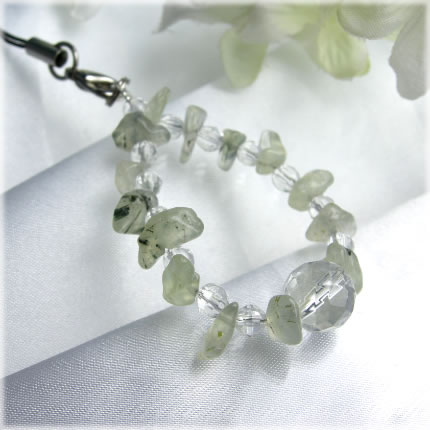 天然石|ﾊﾟﾜｰｽﾄｰﾝ【送料無料】ﾊﾟﾜｰｽﾄｰﾝ天然石ﾌﾟﾚﾅｲﾄ&ｸﾘｽﾀﾙさざれ石携帯ｽﾄﾗｯﾌﾟ|天然石|ﾊﾟﾜｰｽﾄｰﾝ