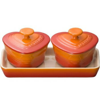 ル・クルーゼ（Le Creuset） プチ・ラムカン・ダムール・セット （オレンジ） 910223-00-09（正規日本仕様）ル・クルーゼジャポン［正規日本仕様］正規品安心です。