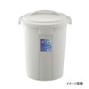 丸型 ポリペール 本体 60N ベルク グレー PP製