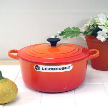 ル・クルーゼ（Le Creuset） ココットロンド 22cm （オレンジ） （正規日本仕様）ルクルーゼセール（SALE）数量限定ル・クルーゼジャポン［正規日本仕様］正規品安心です。