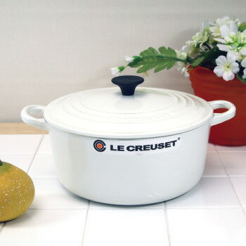 ル・クルーゼ（Le Creuset） ココット・ロンド 18cm （ホワイト） （正規日本仕様）ルクルーゼル・クルーゼジャポン［正規日本仕様］正規品安心です。