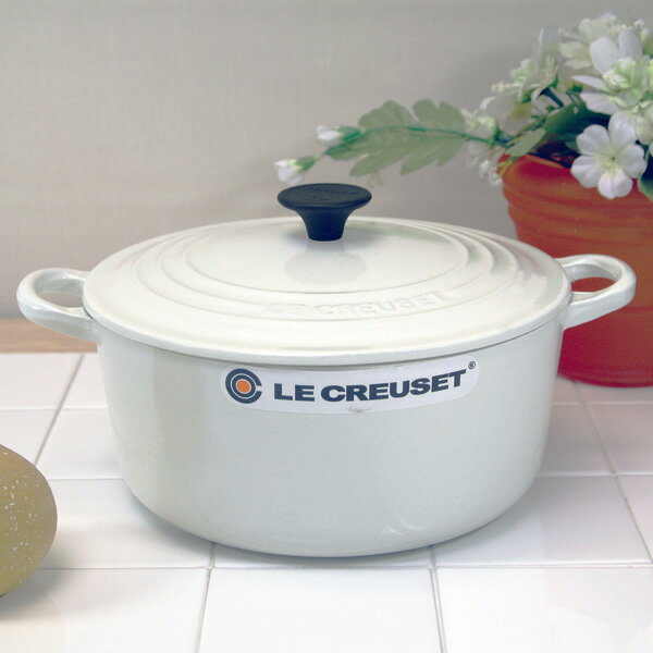 ル・クルーゼ（Le Creuset） ココット・ロンド 22cm （ホワイト） （正規日本仕様）ルクルーゼセール（SALE）数量限定ル・クルーゼジャポン［正規日本仕様］正規品安心です。