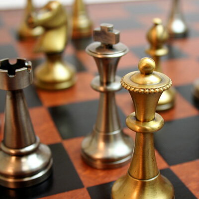 ※送料無料！※【真鍮製　チェス駒】ITAL FAMA社　ブラス製チェス駒　スタントン