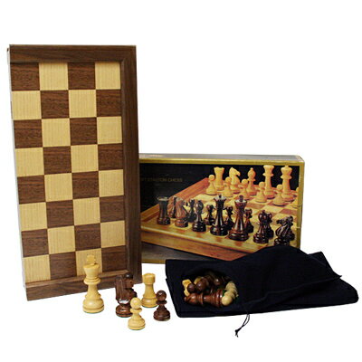 ※送料無料！※納得のクオリティ。スタンダードな木製チェスセットトーナメント　プロ・チェスセットA