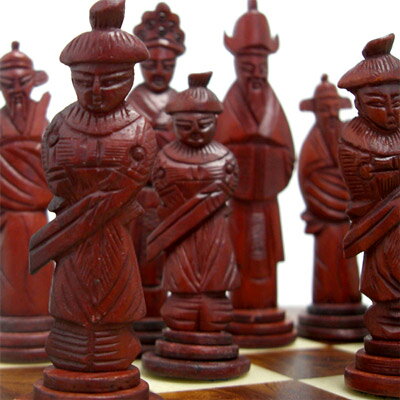 数量限定【オリエンタルチェス駒】手彫り　牛骨製　チェス駒...:hrtg:10000079