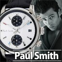 ポールスミス 時計 PaulSmith 腕時計 ポール スミス 腕時計 Paul Smith 時計 ポールスミス腕時計 ブロック BLOCK メンズ シルバー P10032 革 ベルト クロノグラフ ブラック 新作 人気 ブランド ビジネス シンプル プレゼント ギフト