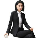 高品質レディース 2点セットスーツ ビジネススーツ 長袖ジャ...