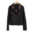 コーチ SIZE M (M) コットン ミックスド マテリアル スリム モト ジャケット 85061 COACH レディース 【中古】