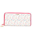 美品 マリークヮント ラウンドファスナー長財布 花柄 MAR...