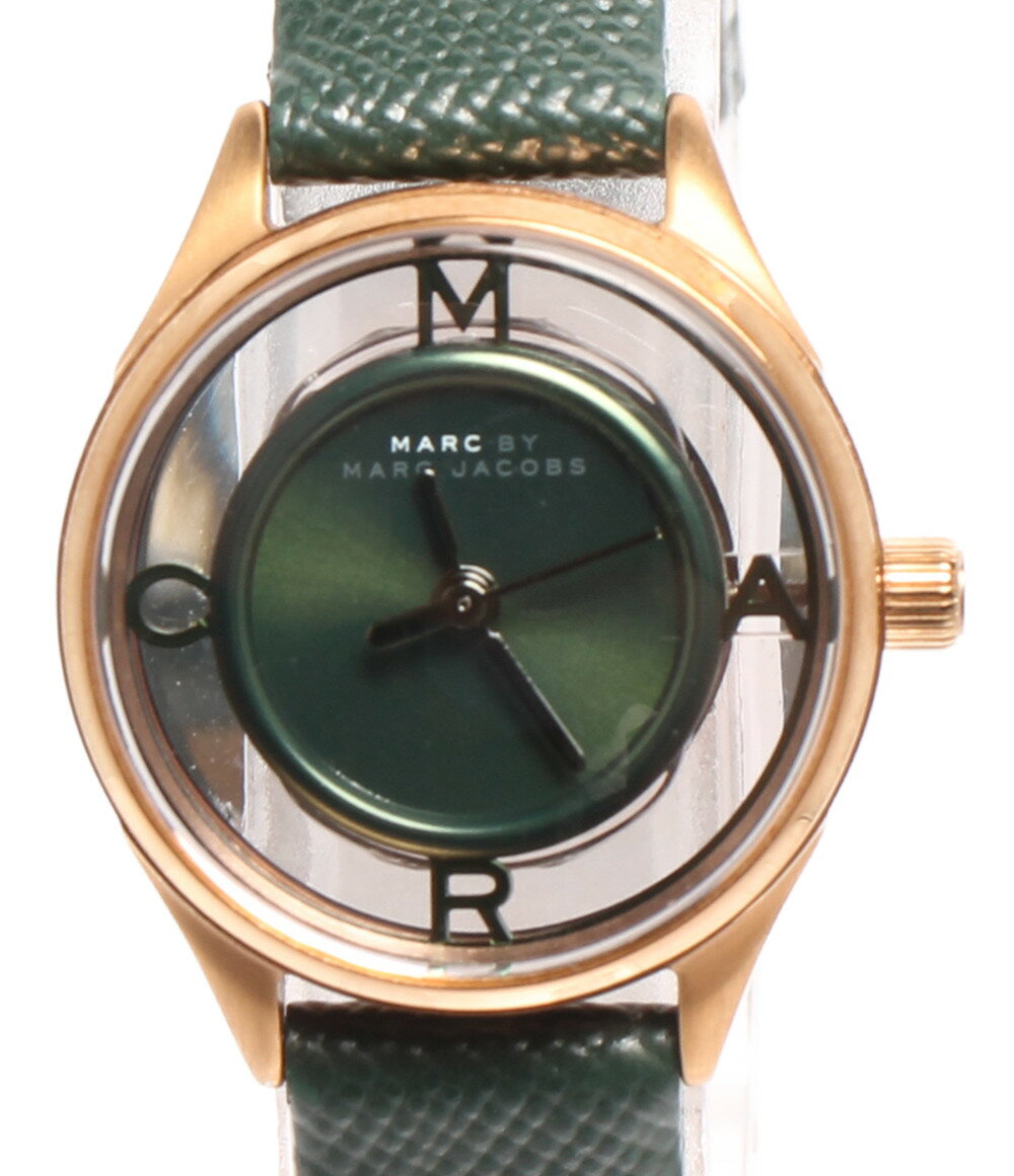 【中古】マークバイマークジェイコブス 腕時計 ティザー クオーツ グリーン MBM1383 レディース MARC by MARCJACOBS