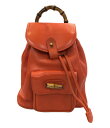 【中古】 グッチ レザーミニリュック バンブー 003 2058 0030 レディース GUCCI