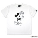 ミッキー / HXB バスケットボール Tシャツ(ドライ) WHITE バスケ シャツ Tシャツ ディズニー Disney Mickey