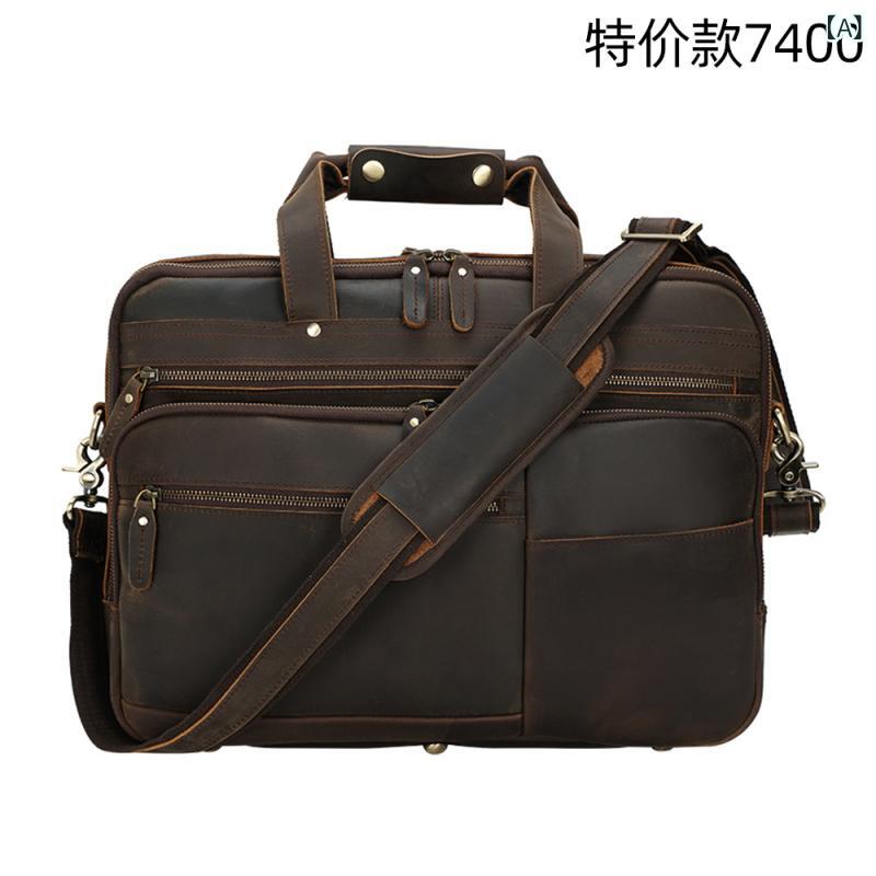 A4対応 通勤バッグ 自立型 トートバッグ 高機能 メンズバッグ A4対応 通勤バッグ 自立型 トートバッグ 高機能 メンズバッグ 一掃 男性 革 ハンドバッグ 牛革 ビジネス ブリーフ 高級大容量 男性用 通勤 パソコン バッグ