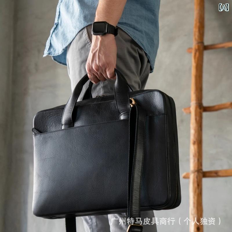 A4対応 通勤バッグ 自立型 トートバッグ 高機能 メンズバッグ A4対応 通勤バッグ 自立型 トートバッグ 高機能 メンズバッグ レトロ トップ 牛革 メンズビジネス 手提げ ブリーフケース 革 ファッション大容量 シングルショルダーバッグx100