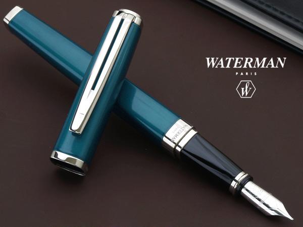 【即納】【WATERMAN/ウォーターマン】エクセプション　スリム　エメラルドグリーンST　18金万年筆高貴な輝きを放つ宝石!多層ラッカー仕上げ【送料無料】【40%OFF】