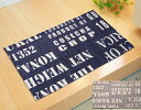 玄関マット 洗える 英字 アルファベット マーク 約50×80cm 裏:吸着すべり止め 室内 布地 エレガント おしゃれ カーペット ラグ カジュアル ドアマット