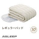ASLEEP(アスリープ) レギュラーパッド セミダブル 日干し・水洗いOK 洗濯ネット付 速乾性 抗菌防臭